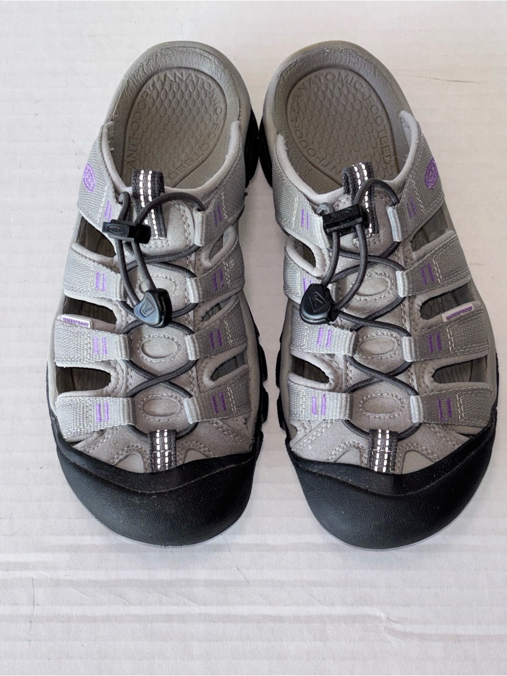 Keen Grey and Purple Slip-On Women's Outdoor Mules Size 8.